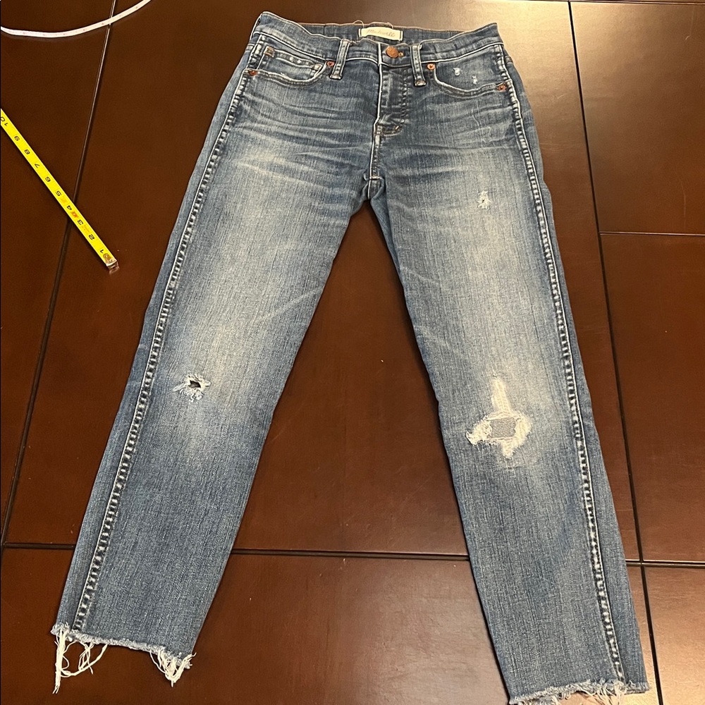 Madewell Faded Blue Ankle Jeans 9” high rise